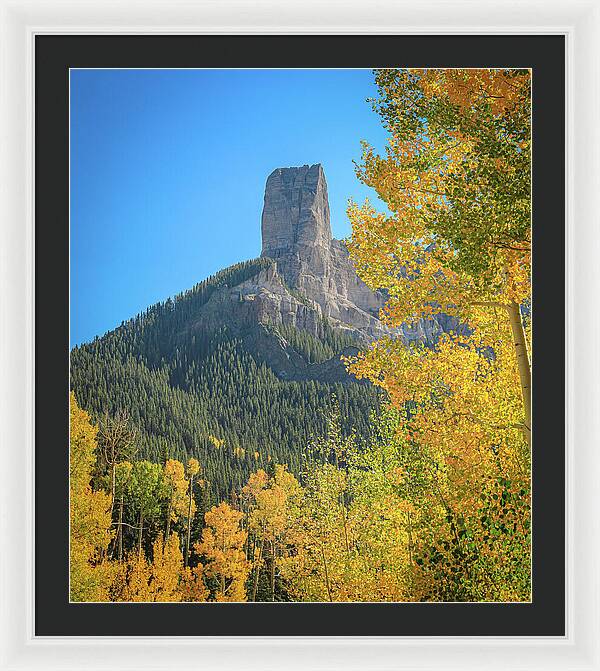 Chimney Peak Colorado In Fall - Framed Print