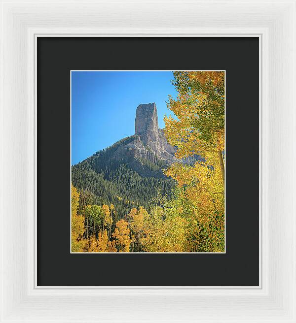 Chimney Peak Colorado In Fall - Framed Print