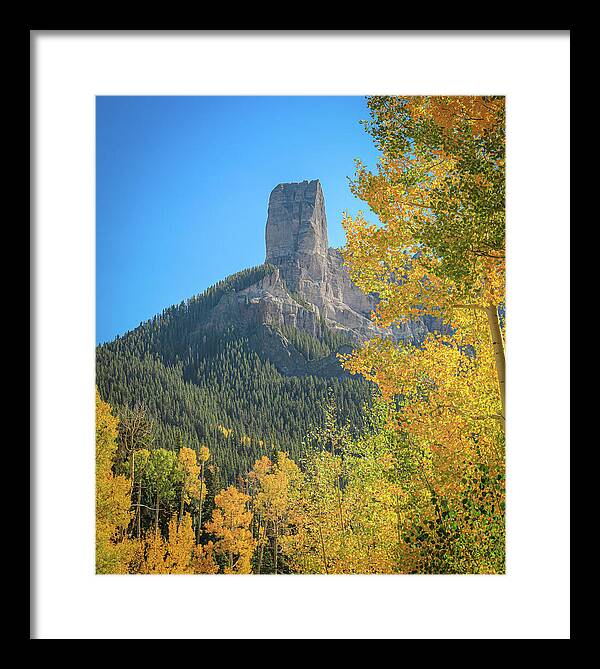 Chimney Peak Colorado In Fall - Framed Print