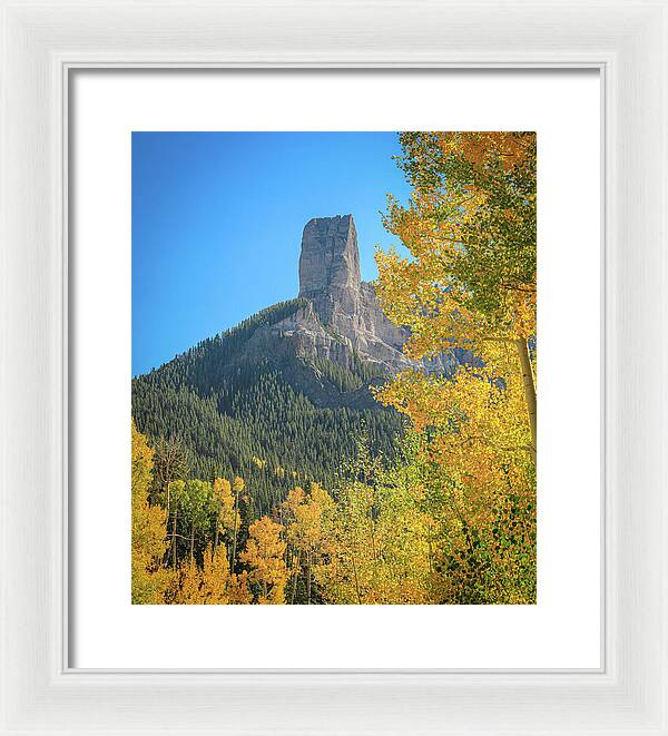 Chimney Peak Colorado In Fall - Framed Print