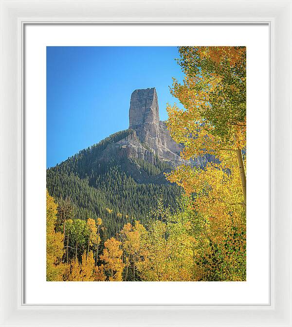 Chimney Peak Colorado In Fall - Framed Print