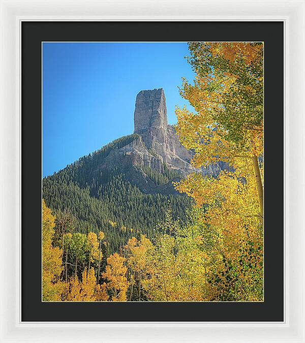 Chimney Peak Colorado In Fall - Framed Print