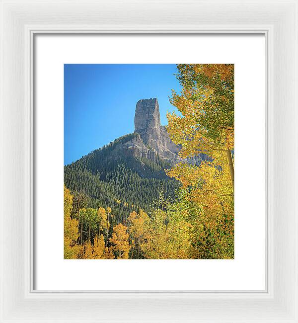 Chimney Peak Colorado In Fall - Framed Print