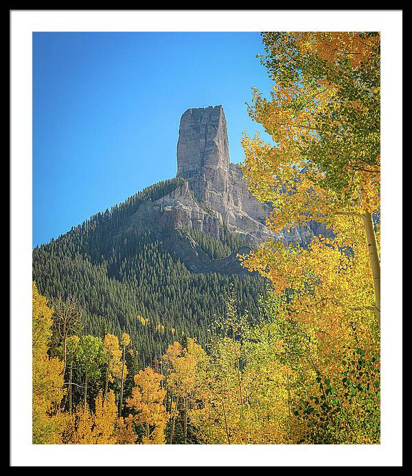 Chimney Peak Colorado In Fall - Framed Print