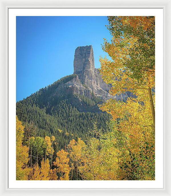 Chimney Peak Colorado In Fall - Framed Print