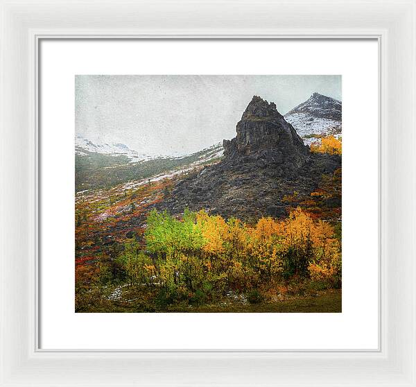 Denali Savage River Landscape In Fall - Framed Print