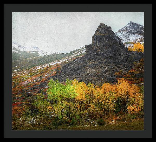 Denali Savage River Landscape In Fall - Framed Print