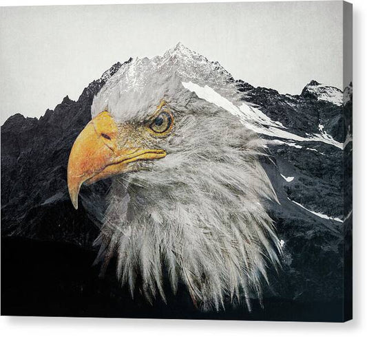 Eagle Mountain Double Exposure - Canvas Print