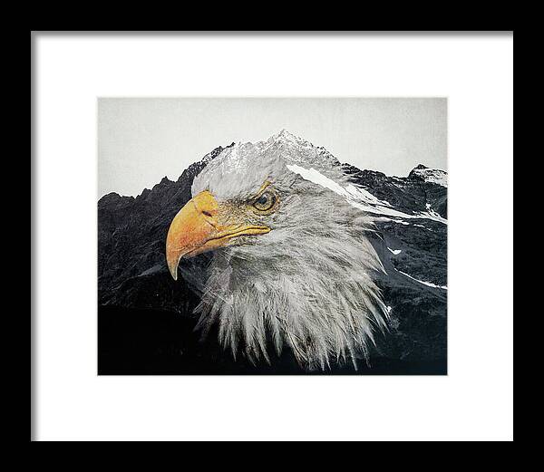 Eagle Mountain Double Exposure - Framed Print