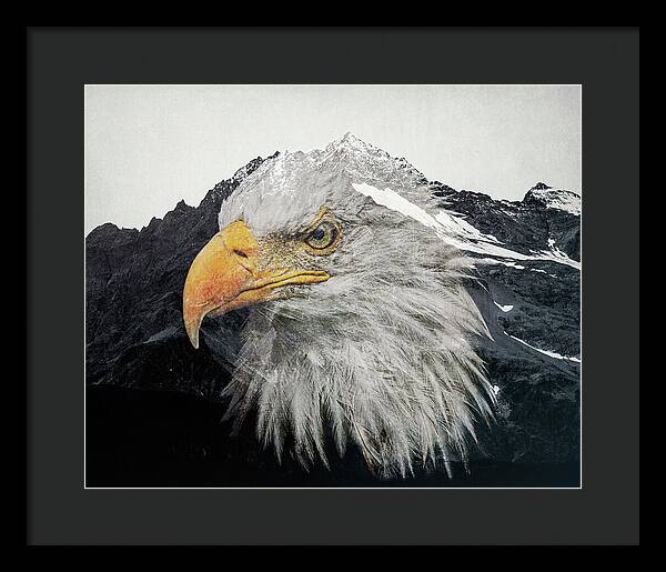 Eagle Mountain Double Exposure - Framed Print