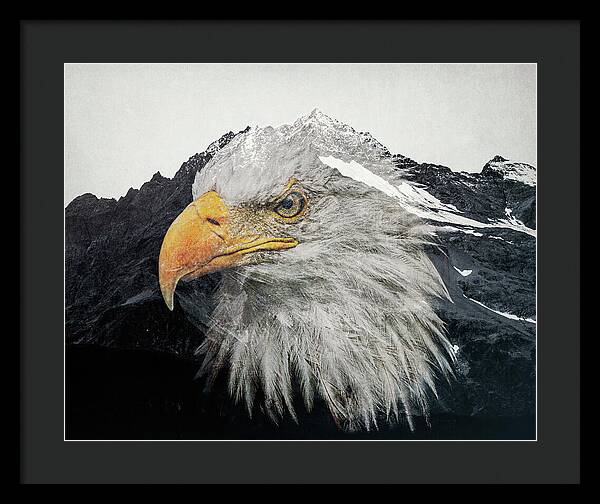 Eagle Mountain Double Exposure - Framed Print