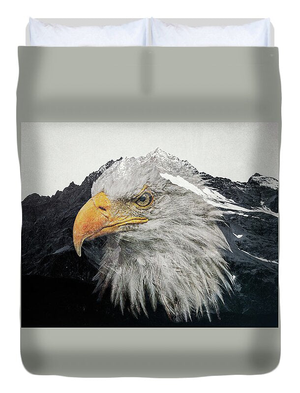 Eagle Mountain Double Exposure - Duvet Cover