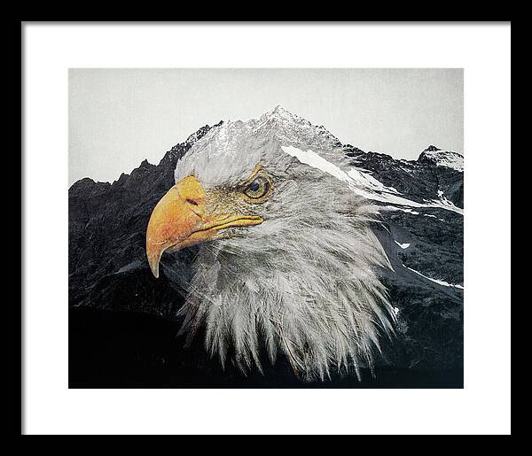 Eagle Mountain Double Exposure - Framed Print