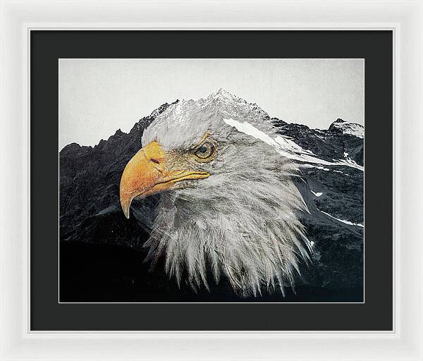 Eagle Mountain Double Exposure - Framed Print