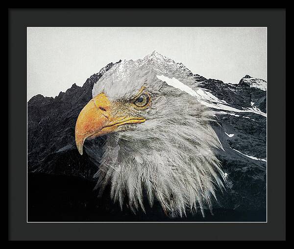 Eagle Mountain Double Exposure - Framed Print