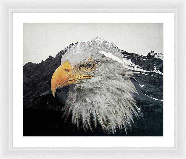 Eagle Mountain Double Exposure - Framed Print