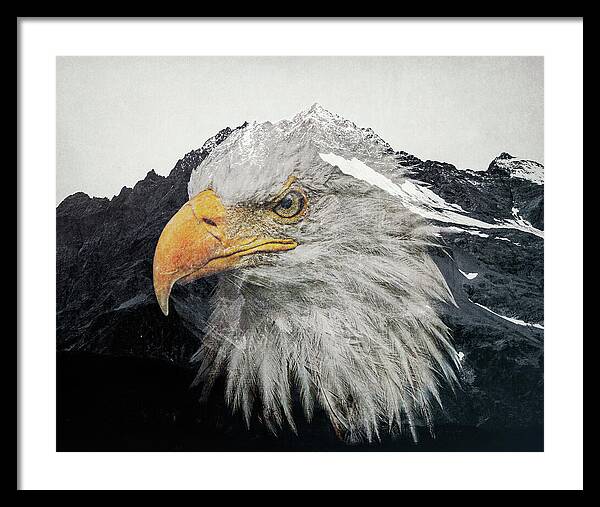 Eagle Mountain Double Exposure - Framed Print