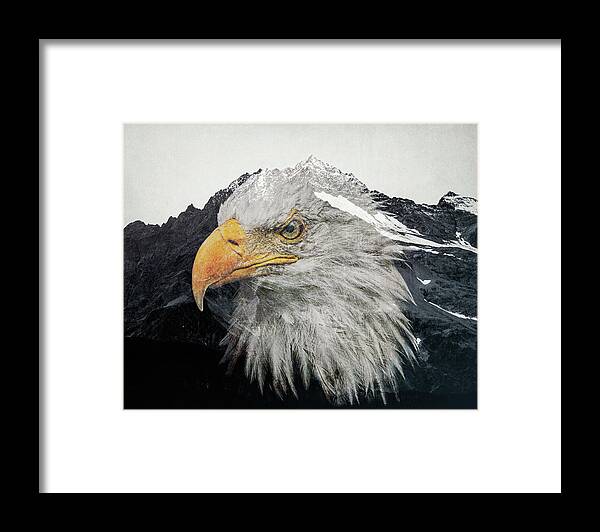 Eagle Mountain Double Exposure - Framed Print