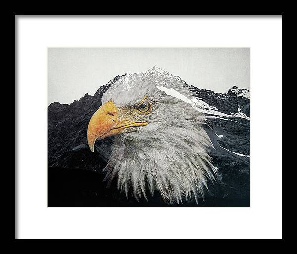 Eagle Mountain Double Exposure - Framed Print