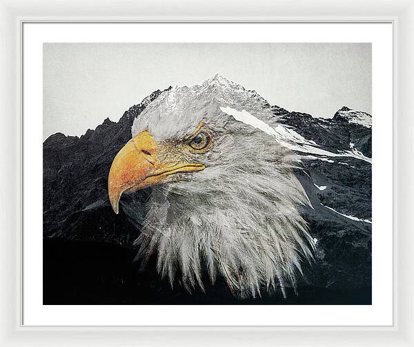 Eagle Mountain Double Exposure - Framed Print