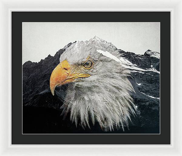 Eagle Mountain Double Exposure - Framed Print