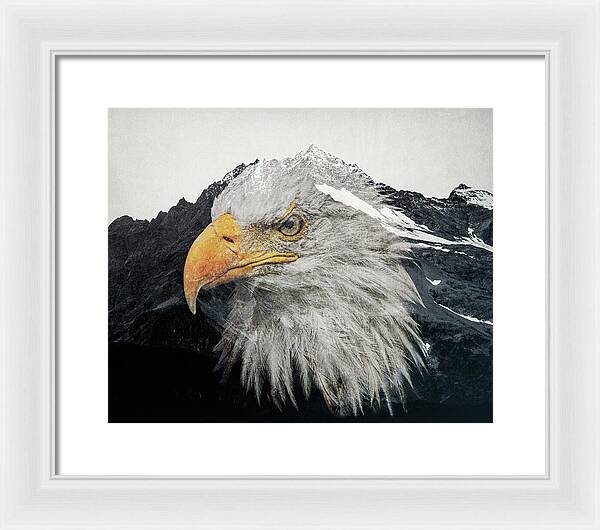 Eagle Mountain Double Exposure - Framed Print