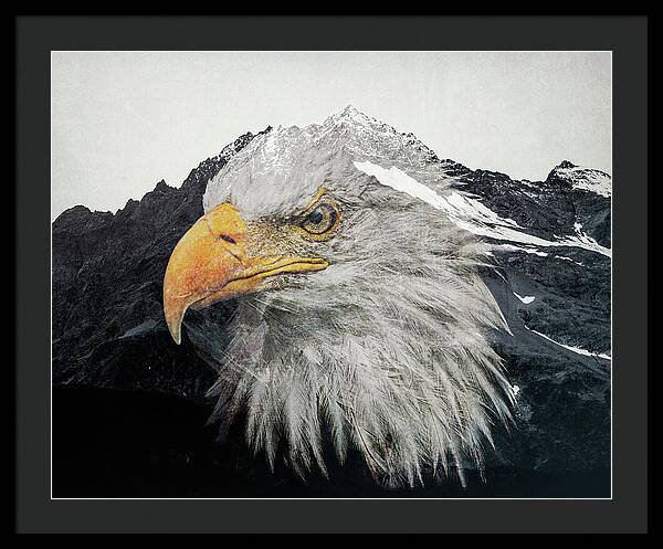 Eagle Mountain Double Exposure - Framed Print