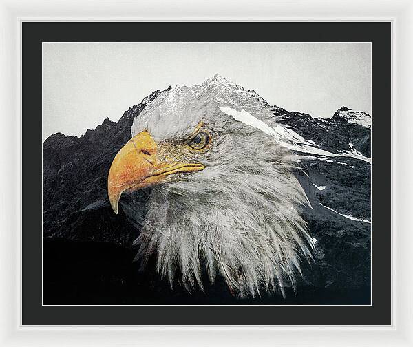 Eagle Mountain Double Exposure - Framed Print