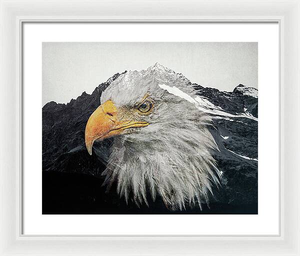 Eagle Mountain Double Exposure - Framed Print