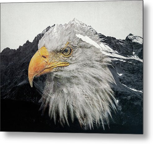 Eagle Mountain Double Exposure - Metal Print