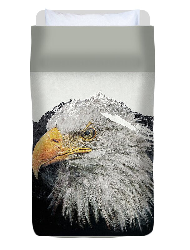 Eagle Mountain Double Exposure - Duvet Cover