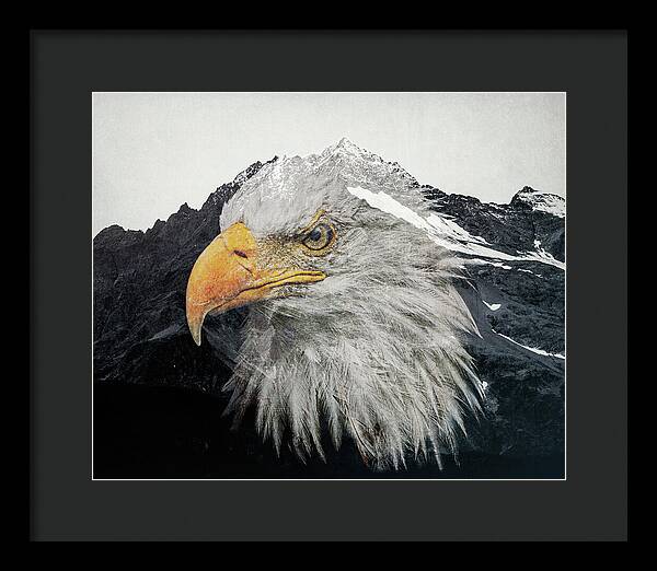 Eagle Mountain Double Exposure - Framed Print