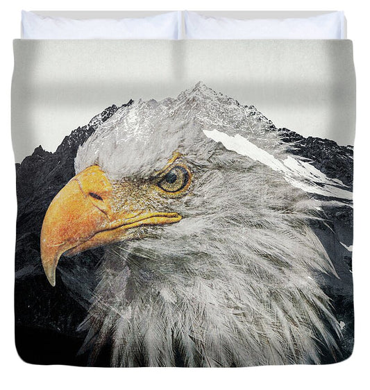 Eagle Mountain Double Exposure - Duvet Cover