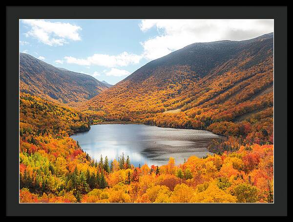 Franconia Notch In Fall Artist Bluff - Framed Print