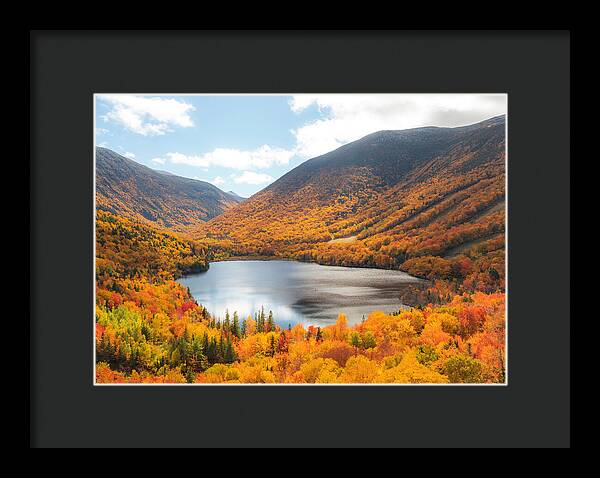 Franconia Notch In Fall Artist Bluff - Framed Print