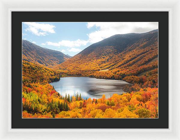 Franconia Notch In Fall Artist Bluff - Framed Print