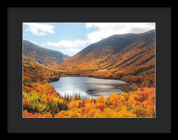 Franconia Notch In Fall Artist Bluff - Framed Print