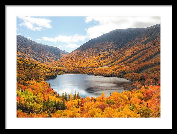 Franconia Notch In Fall Artist Bluff - Framed Print