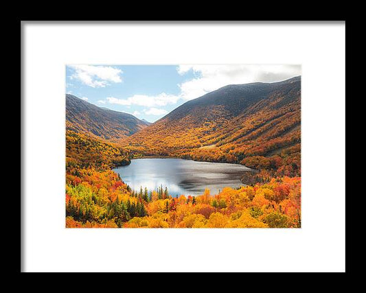 Franconia Notch In Fall Artist Bluff - Framed Print