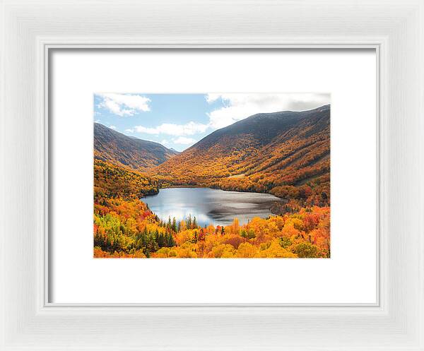 Franconia Notch In Fall Artist Bluff - Framed Print