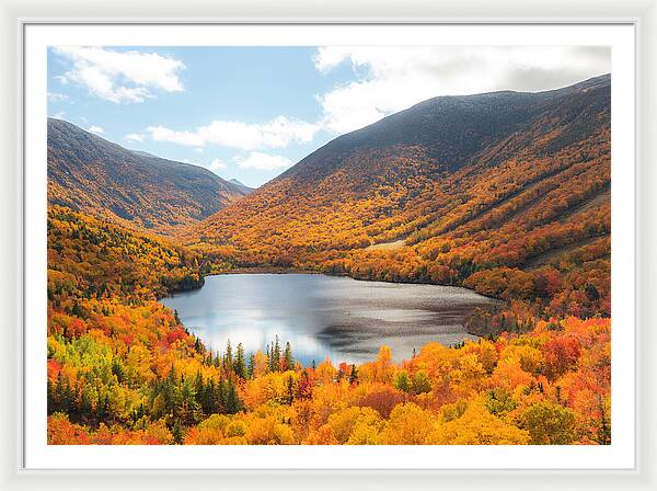 Franconia Notch In Fall Artist Bluff - Framed Print