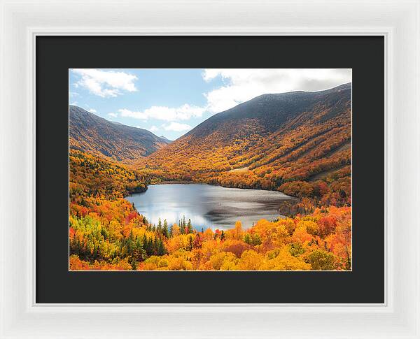 Franconia Notch In Fall Artist Bluff - Framed Print