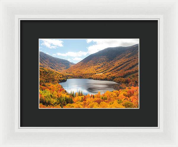 Franconia Notch In Fall Artist Bluff - Framed Print