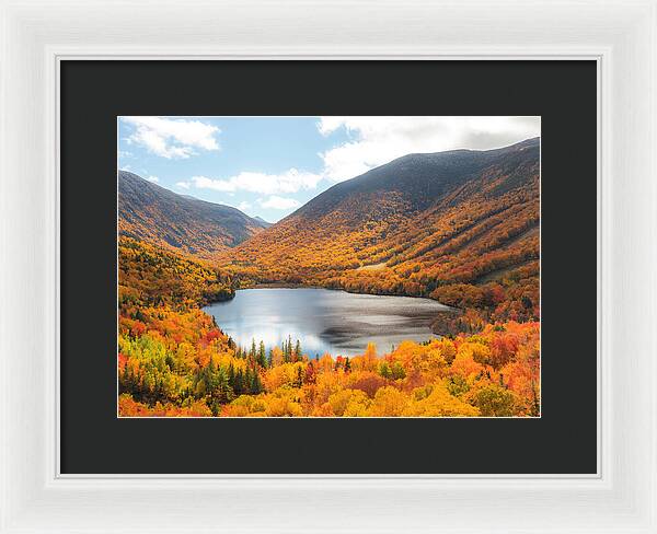 Franconia Notch In Fall Artist Bluff - Framed Print