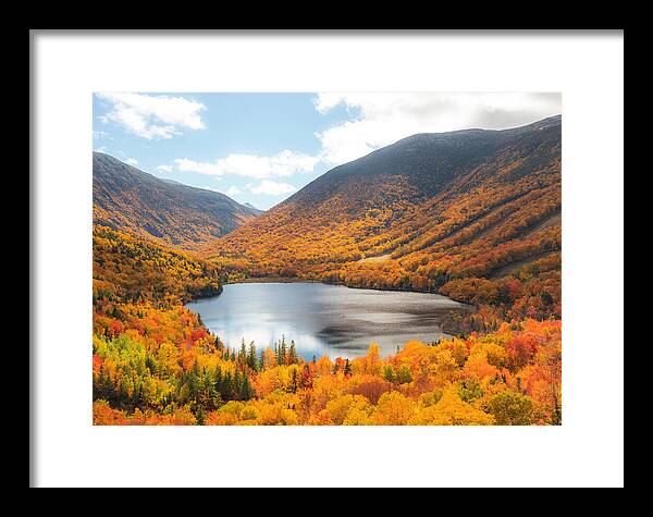 Franconia Notch In Fall Artist Bluff - Framed Print