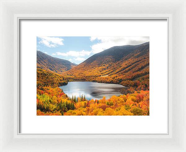 Franconia Notch In Fall Artist Bluff - Framed Print