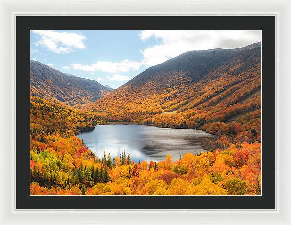 Franconia Notch In Fall Artist Bluff - Framed Print