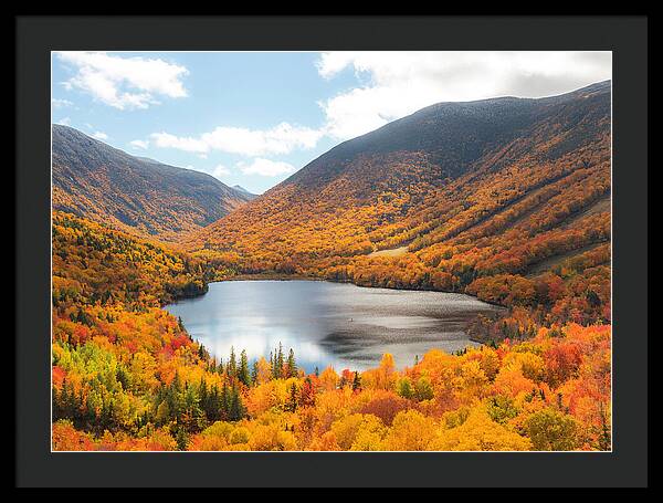 Franconia Notch In Fall Artist Bluff - Framed Print