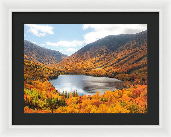 Franconia Notch In Fall Artist Bluff - Framed Print