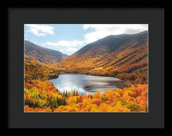 Franconia Notch In Fall Artist Bluff - Framed Print